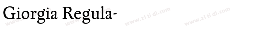 Giorgia Regula字体转换